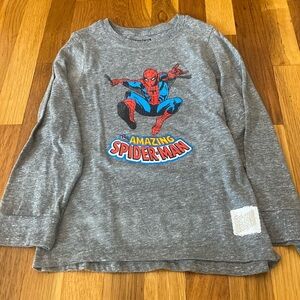 Retro Brand Boys Gray Spider-Man Long Sleeve Shirt Size 6